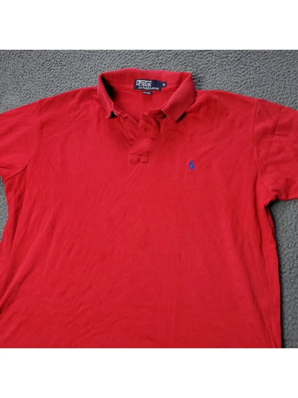 VINTAGE 90s Polo Ralph Lauren Shirt Mens XL Short Sleeve Red Rugby y2K